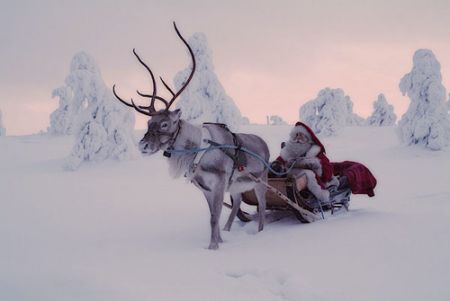 Babbo Natale in slitta